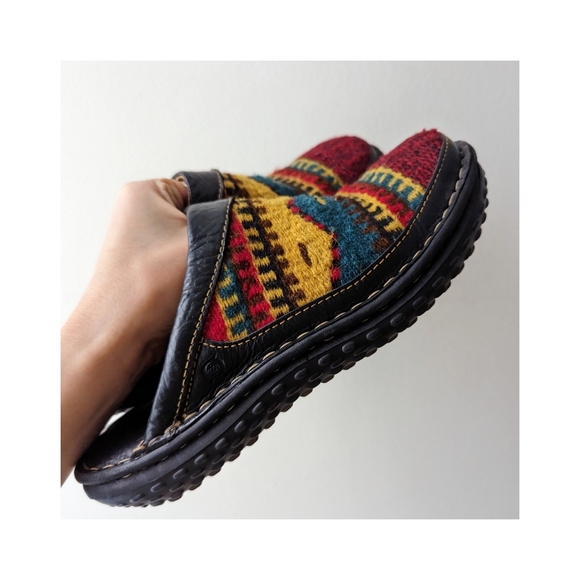 NWOT Born Clog Multicolor Wool Mules - Picture 6 of 6